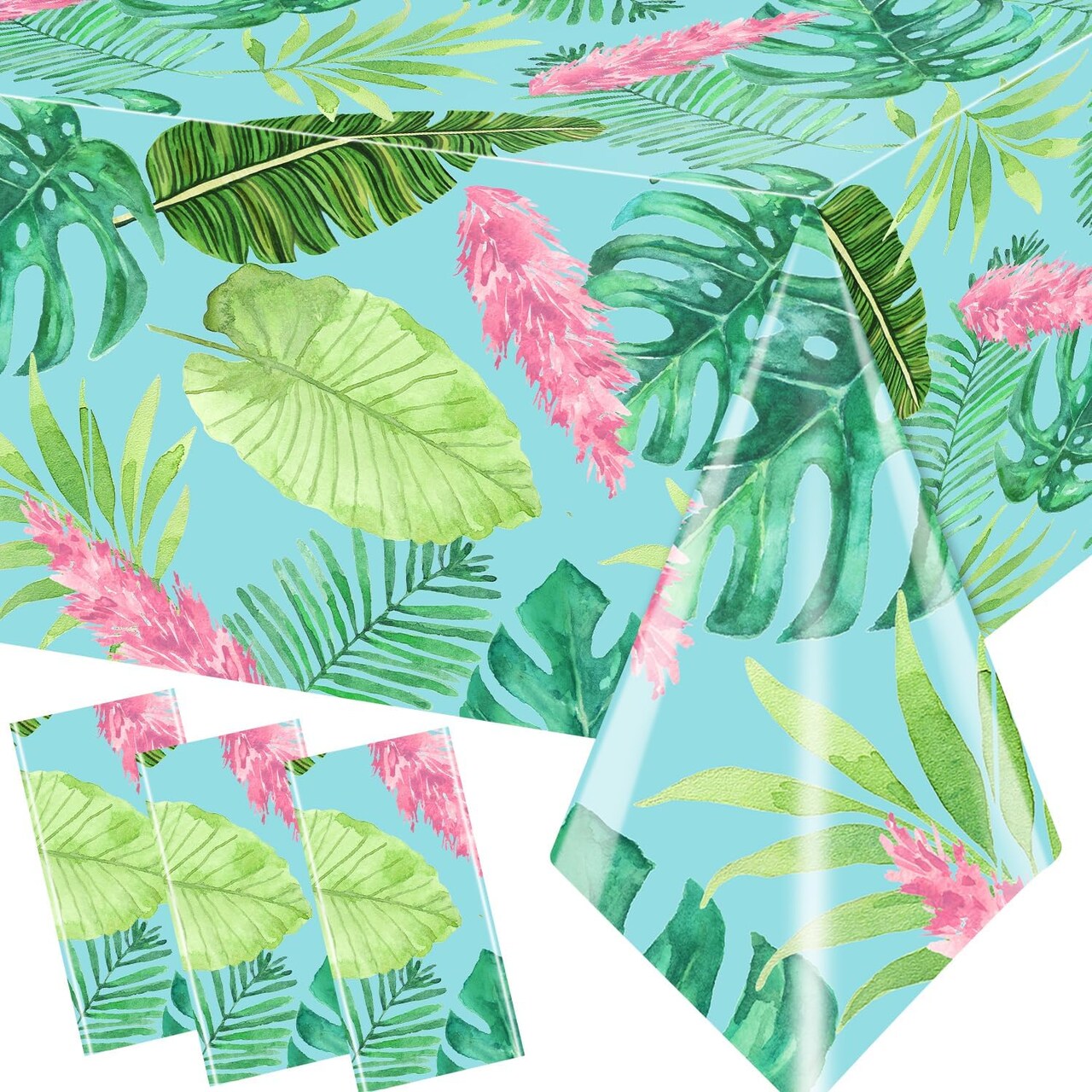 3 Pack Tropical Tablecloths Hawaiian Luau Party Decorations Aloha Tropical Table Cloths